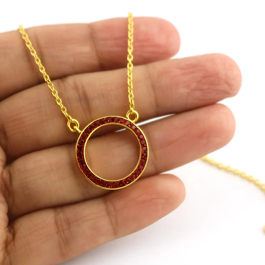 Granat Kette 925 Silber Mama