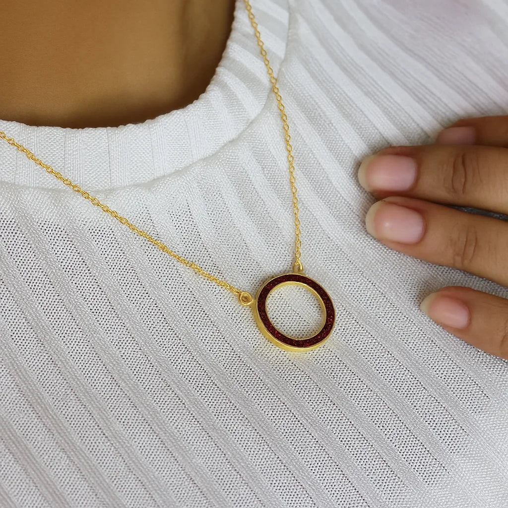 Granat Kette 925 Silber Mama