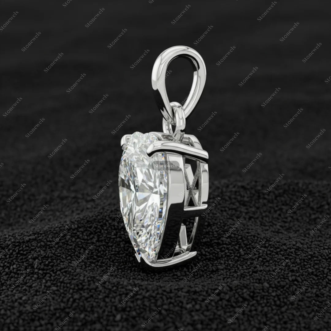 Herz Diamant Anhänger Silber