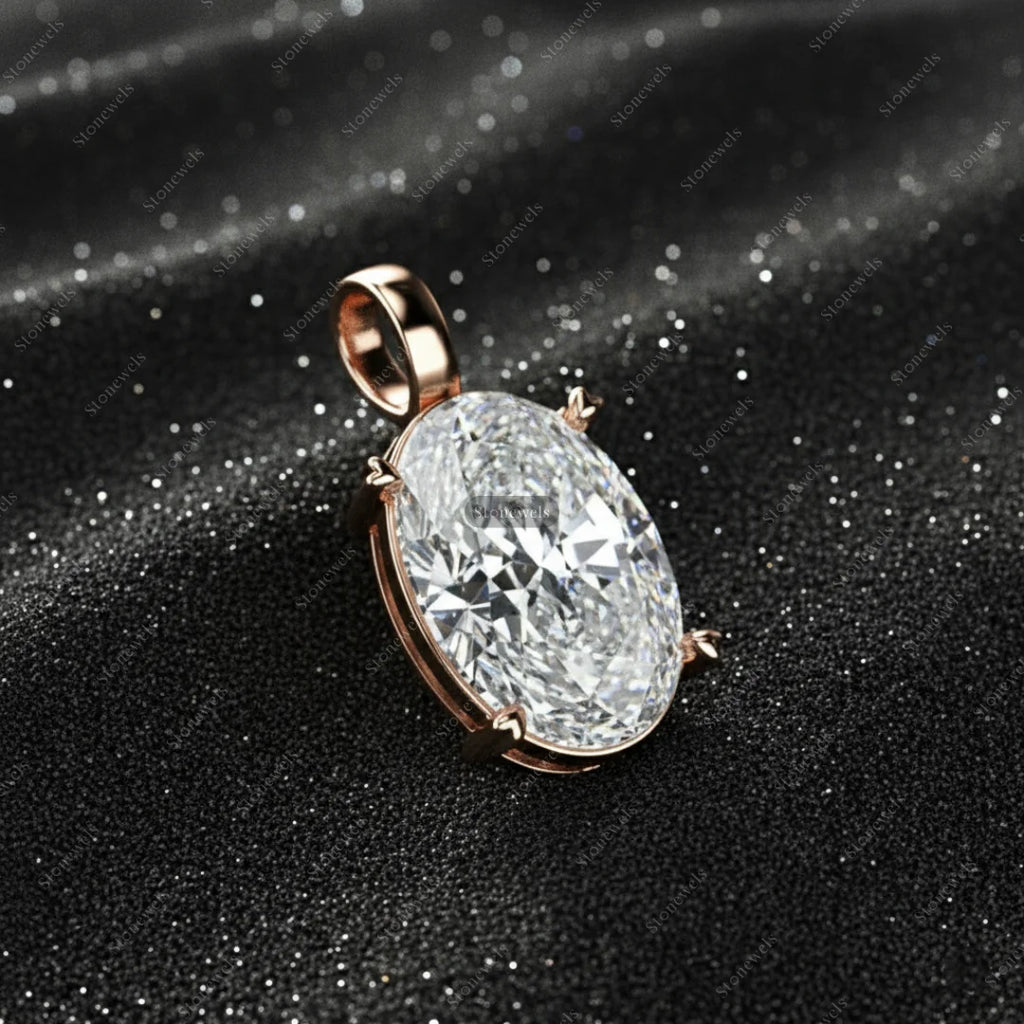Sterling Diamant Anhänger Oval