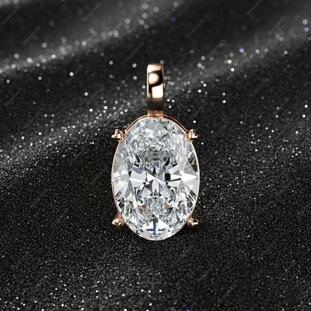 Sterling Diamant Anhänger Oval
