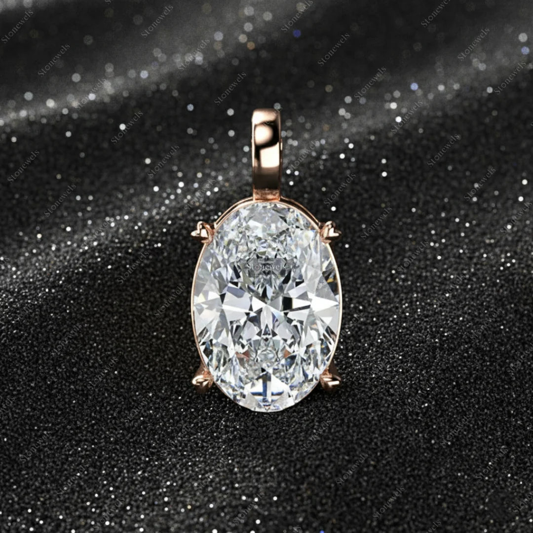 Sterling Diamant Anhänger Oval