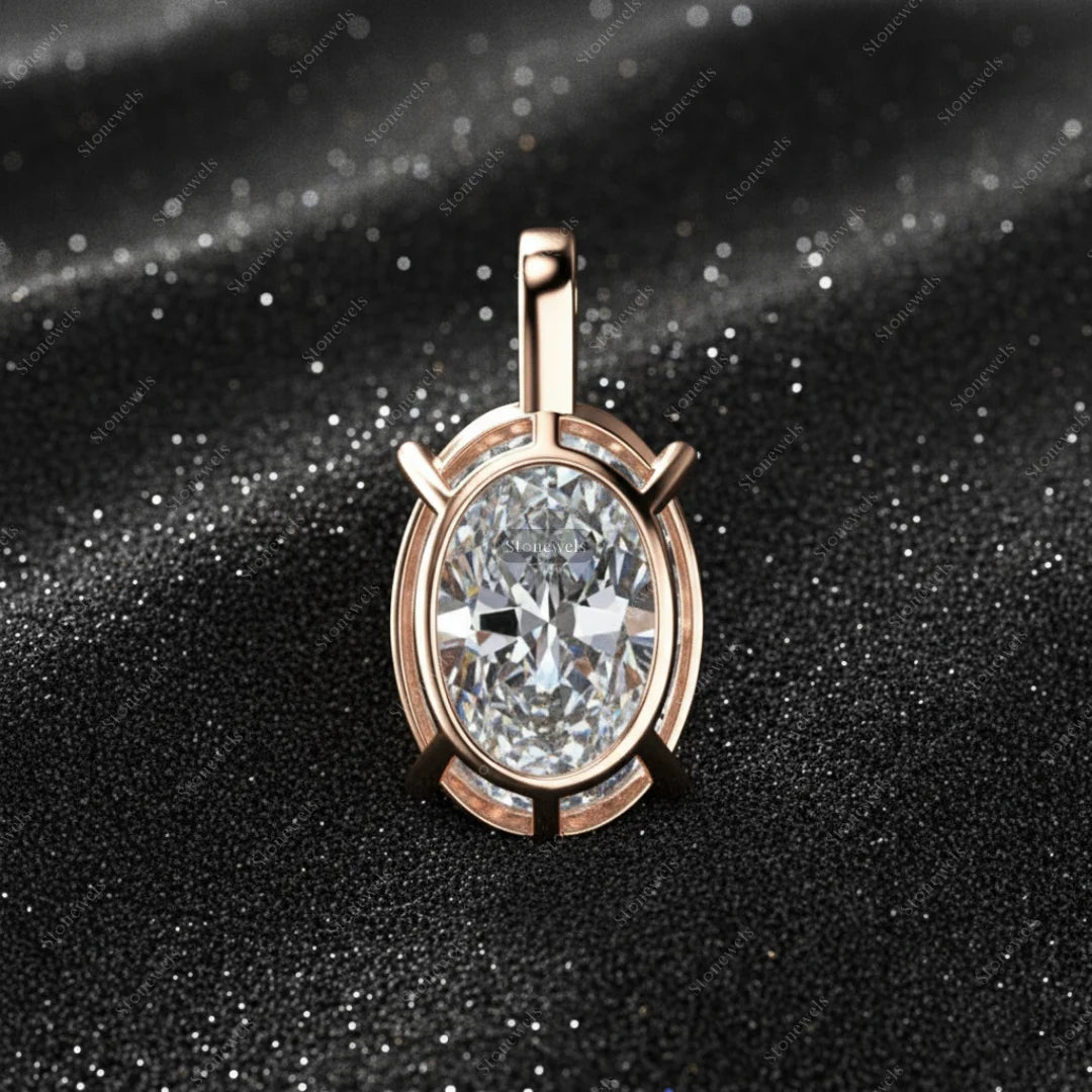 Sterling Diamant Anhänger Oval