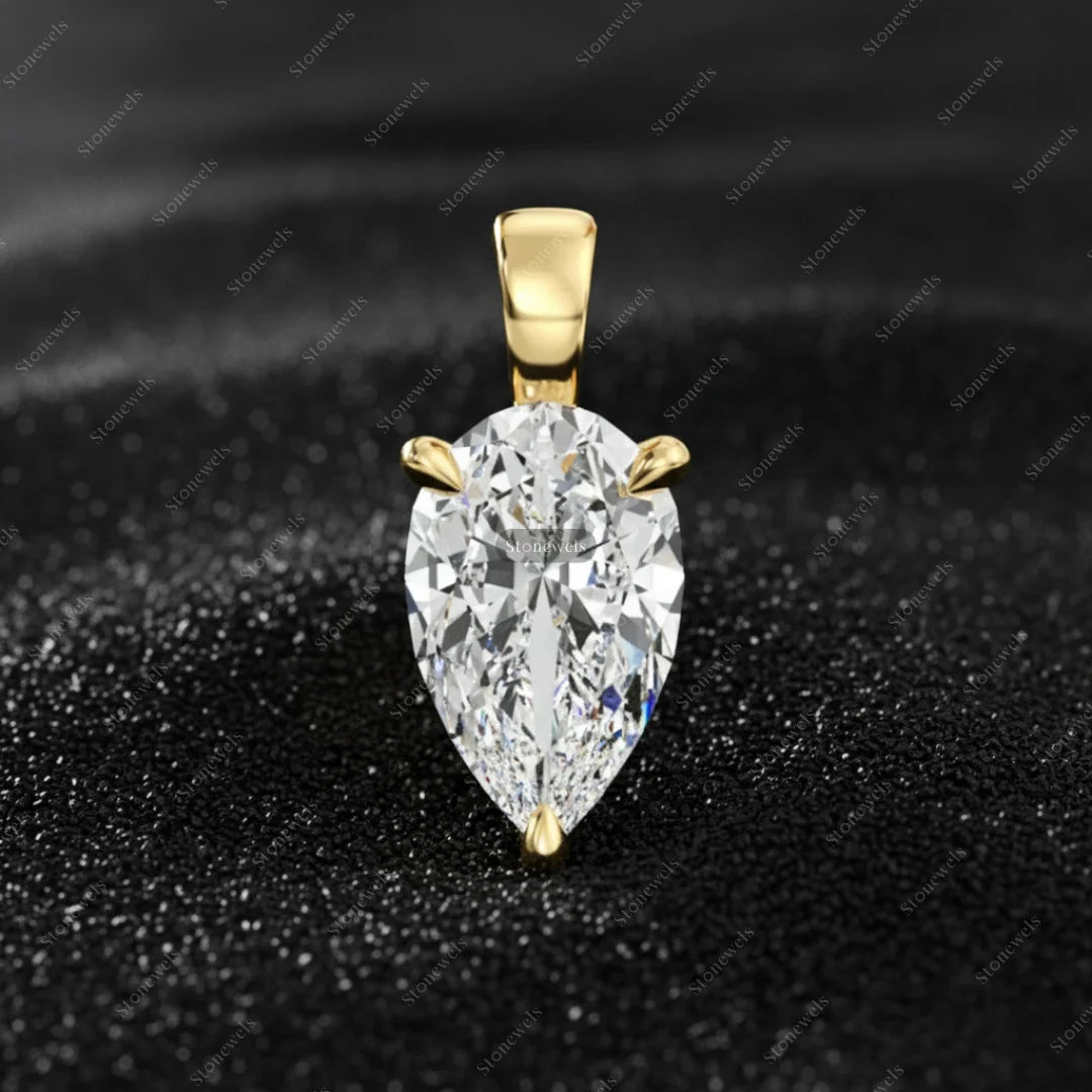 Birnenform Diamant Anhänger