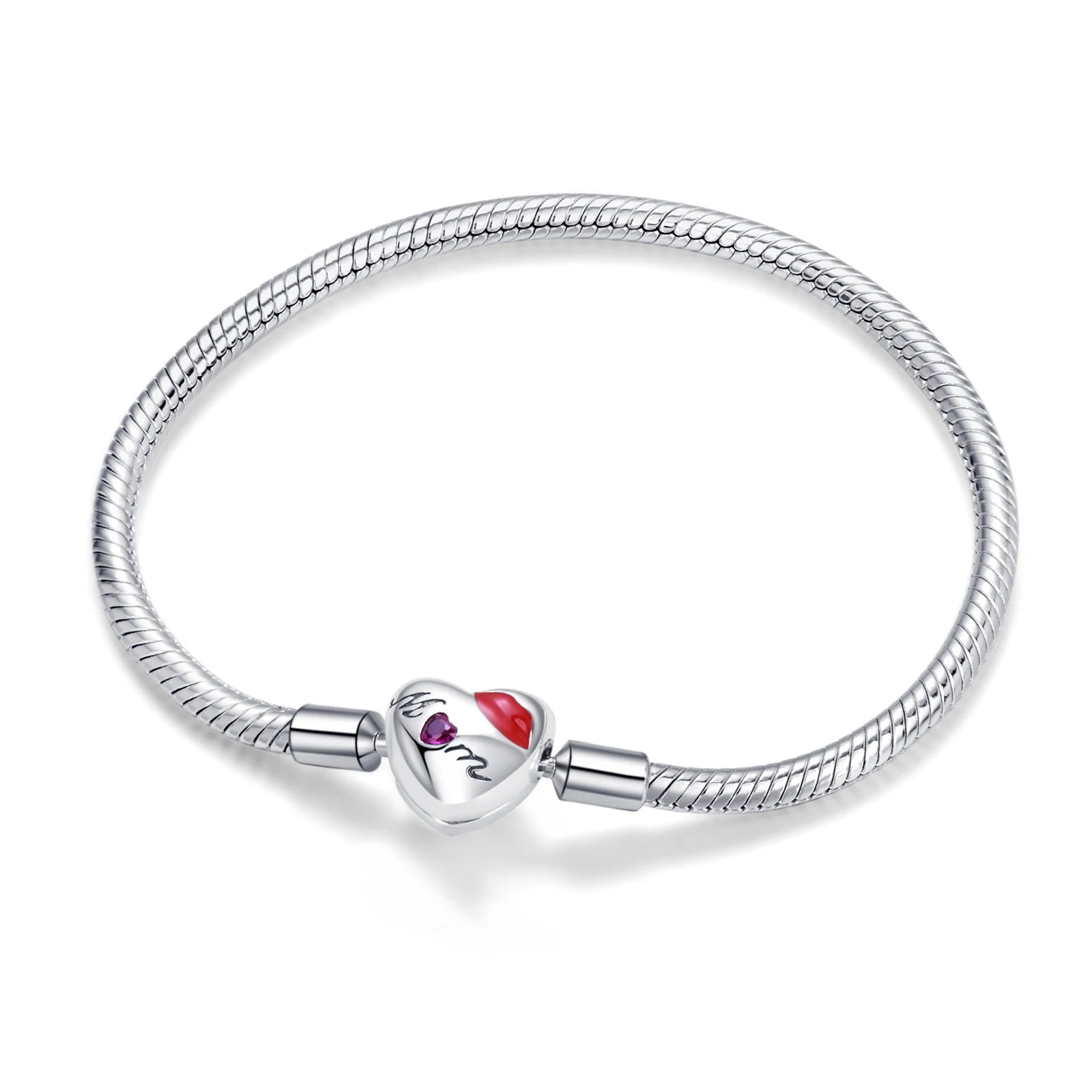 S925 Silber Armband Herz Charm