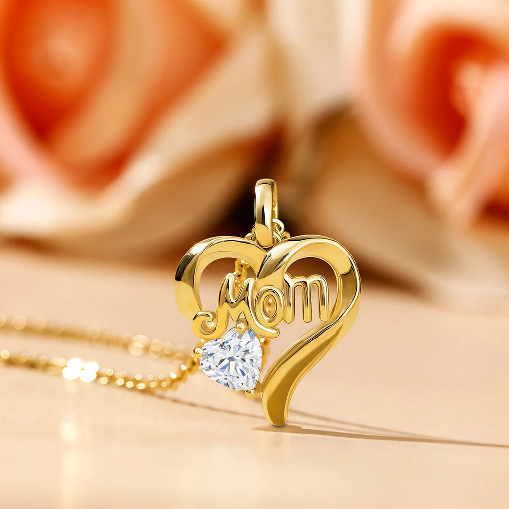 Herzanhänger Moissanit 14K