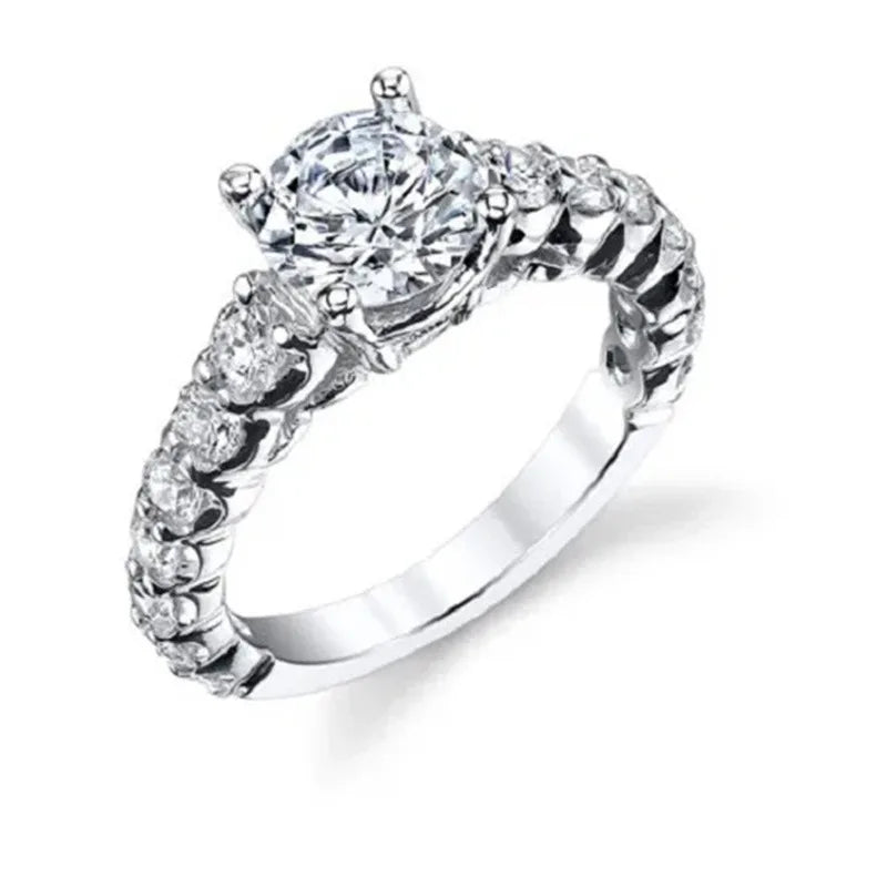 F846 Weißgold Diamant Ring