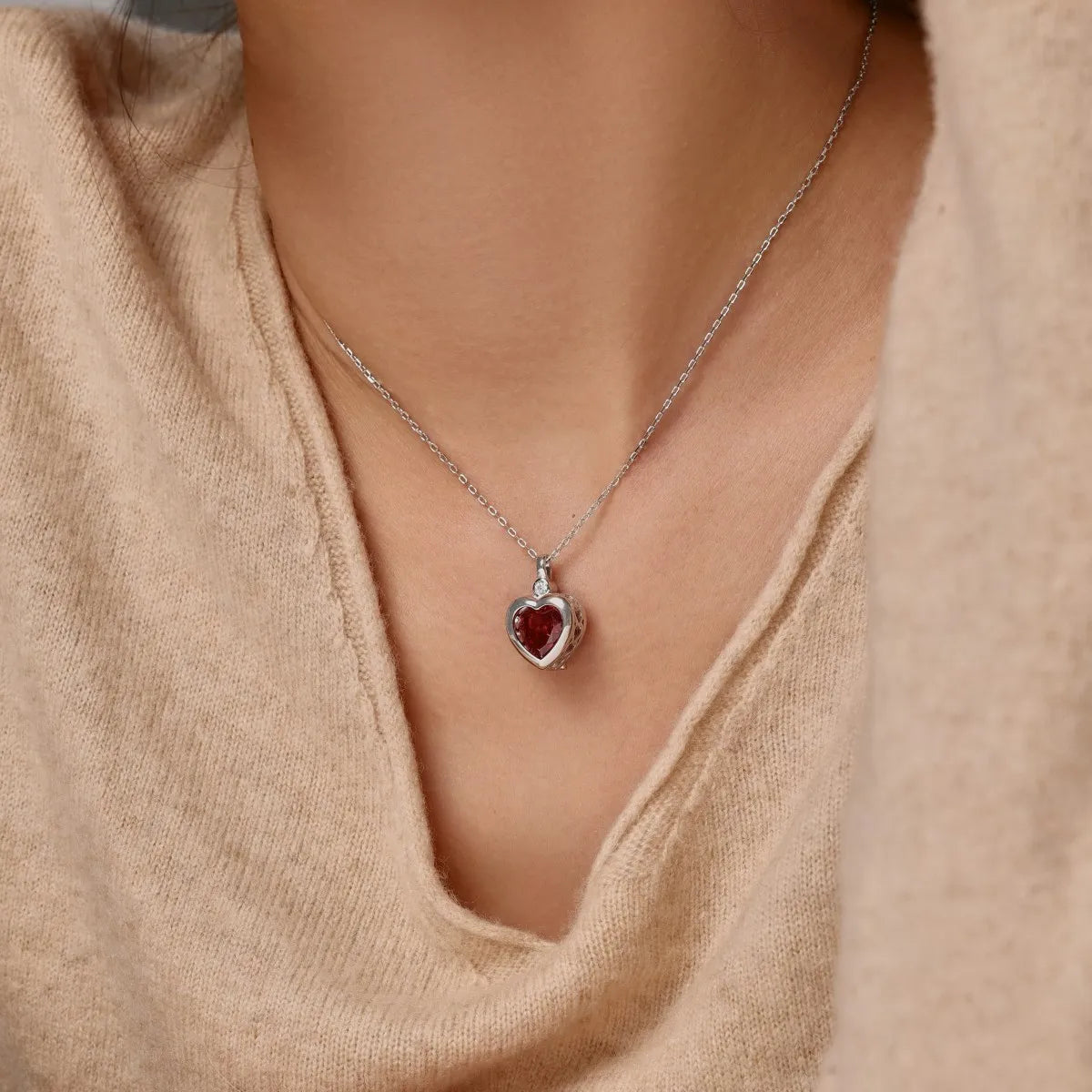 Herz Halskette Zirkonia 925