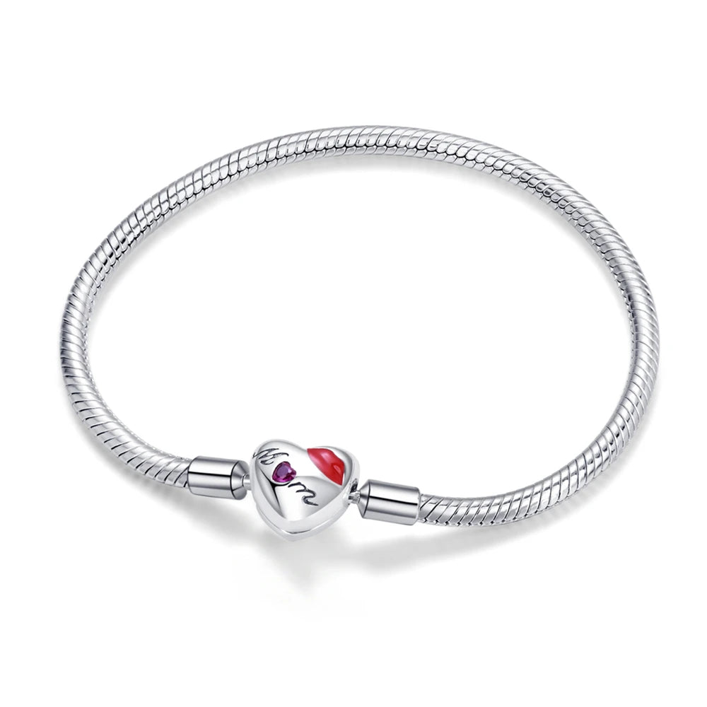 S925 Silber Armband Herz Charm
