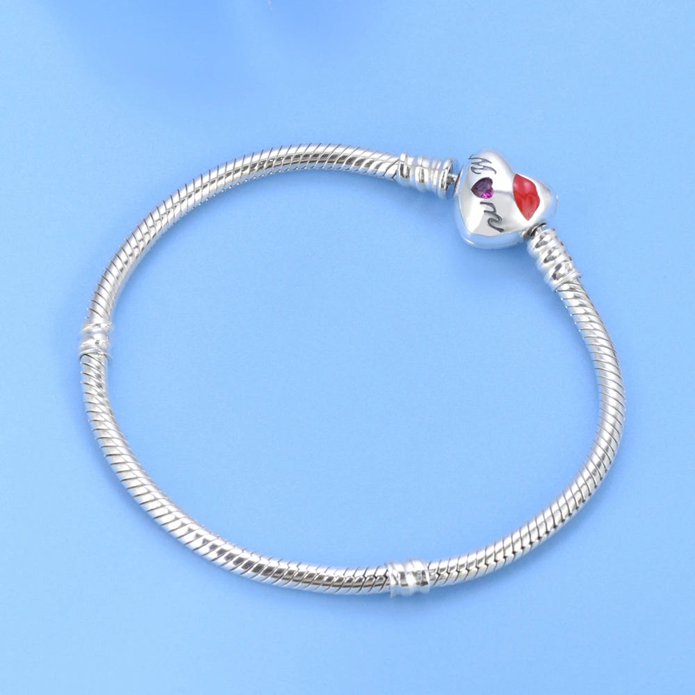 S925 Silber Armband Herz Charm