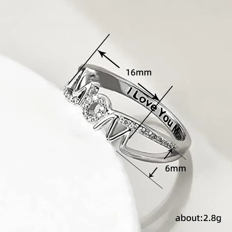 Q328 Ring Zirkonia Buchstaben