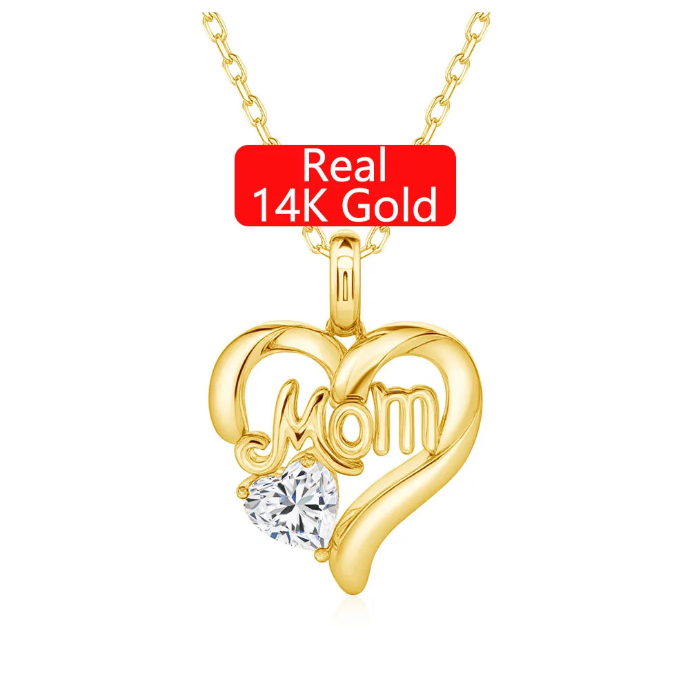 Herzanhänger Moissanit 14K