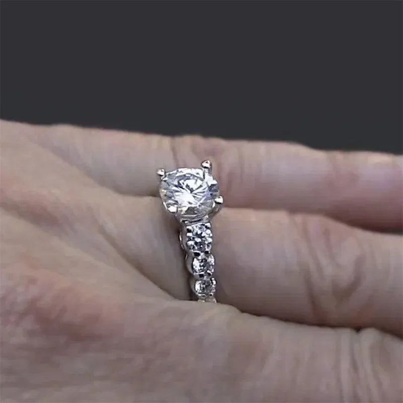 F846 Weißgold Diamant Ring