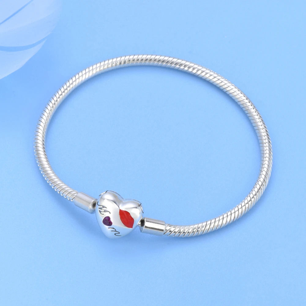 S925 Silber Armband Herz Charm