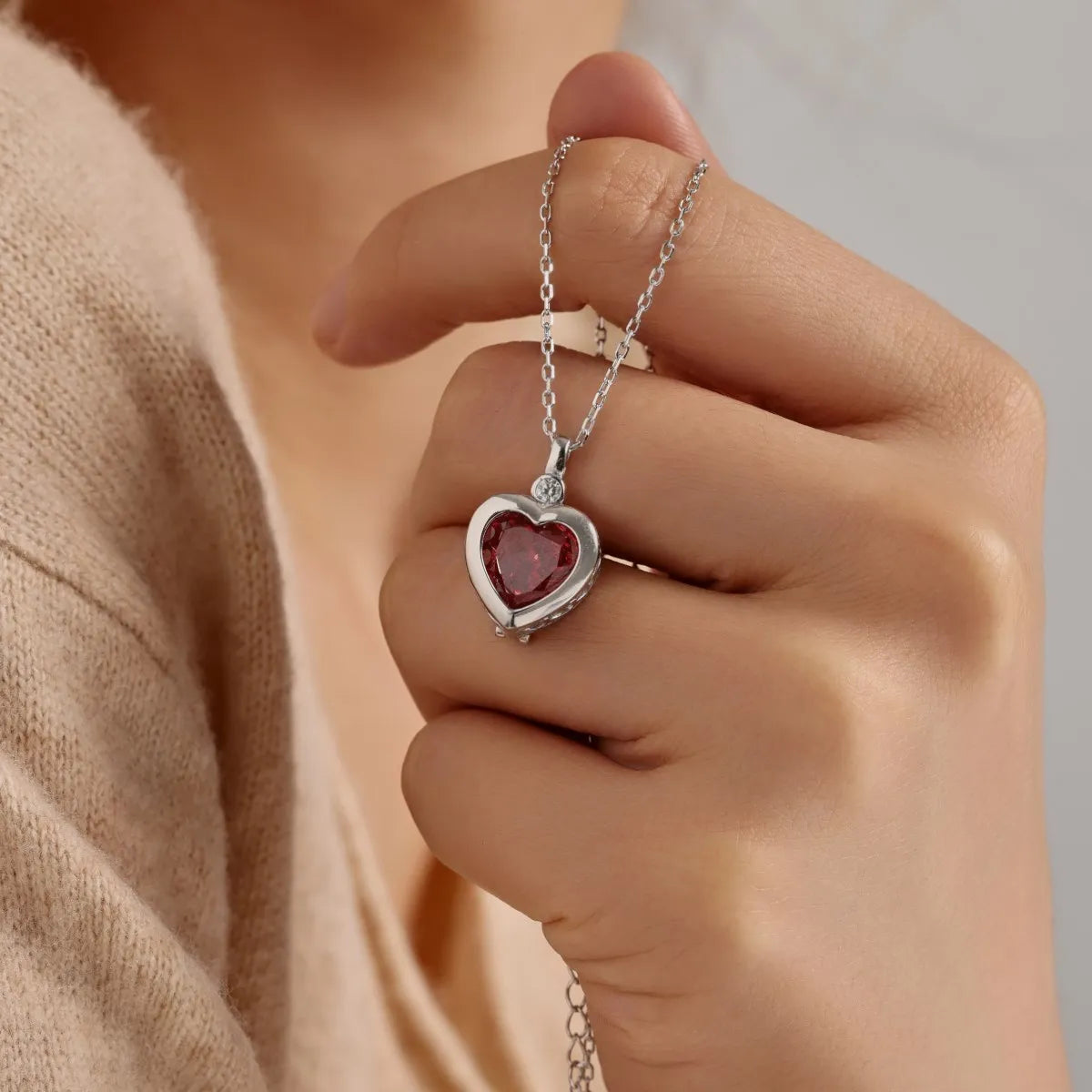 Herz Halskette Zirkonia 925