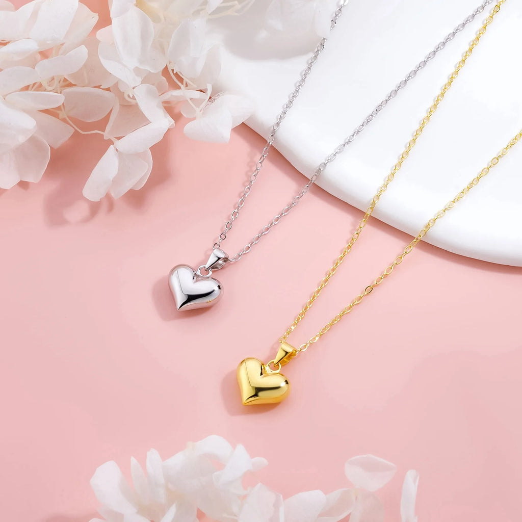 925 Silber Herz Anhänger Kette