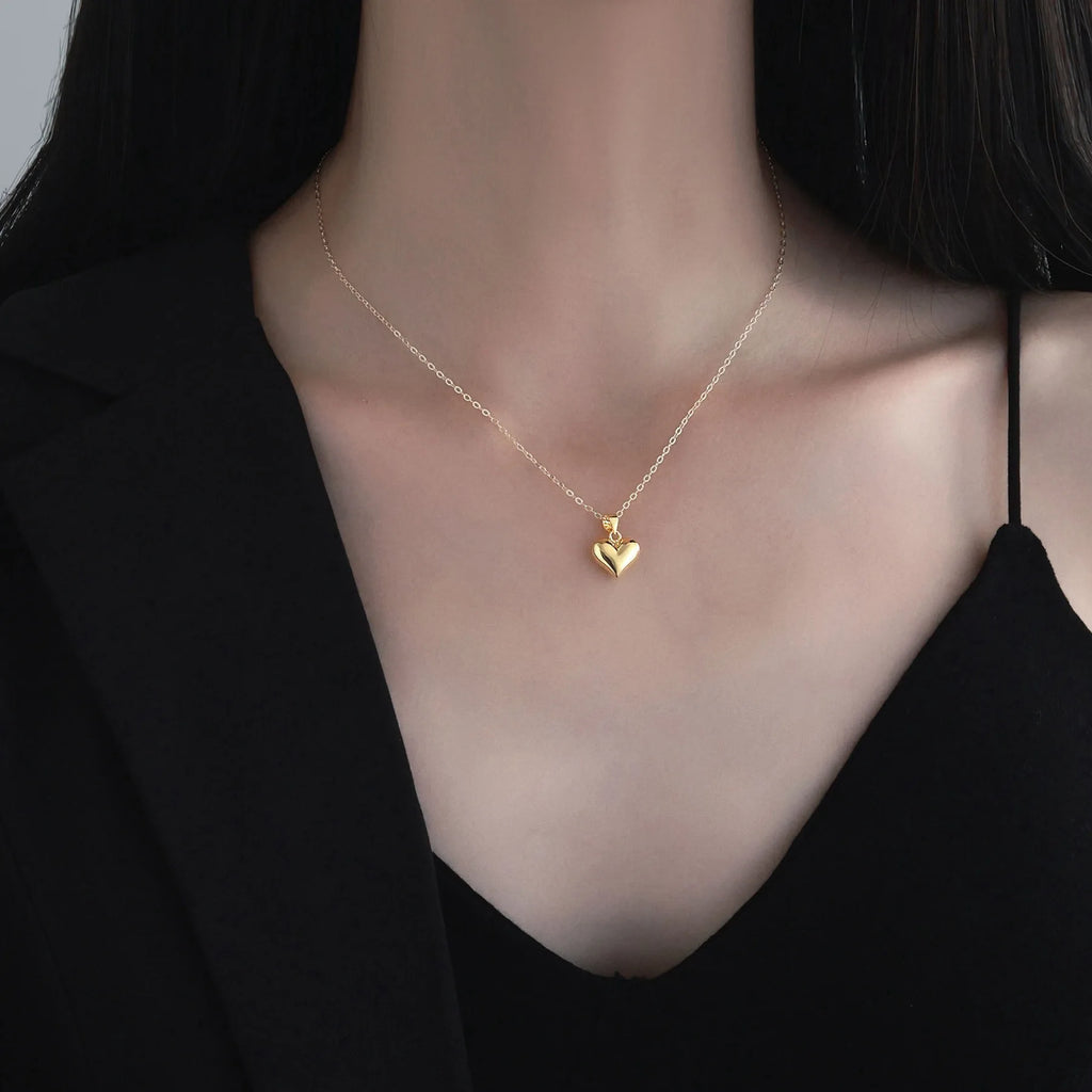 925 Silber Herz Anhänger Kette
