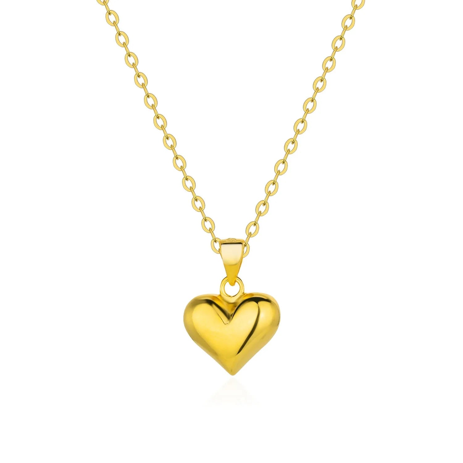 925 Silber Herz Anhänger Kette