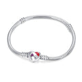 S925 Silber Armband Herz Charm