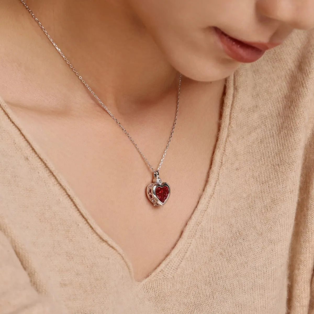 Herz Halskette Zirkonia 925