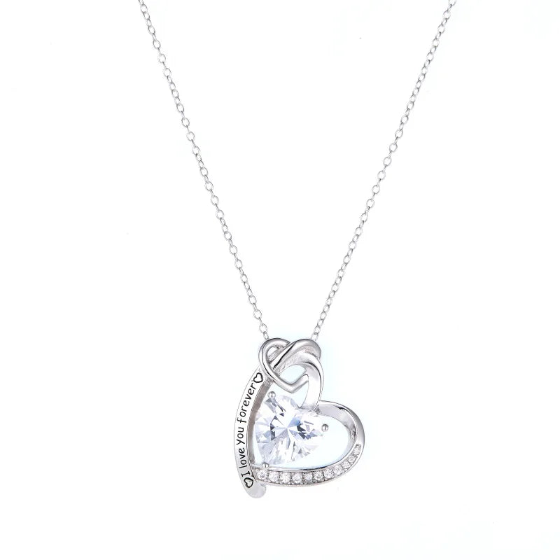 Doppelherz Kette 925 Silber
