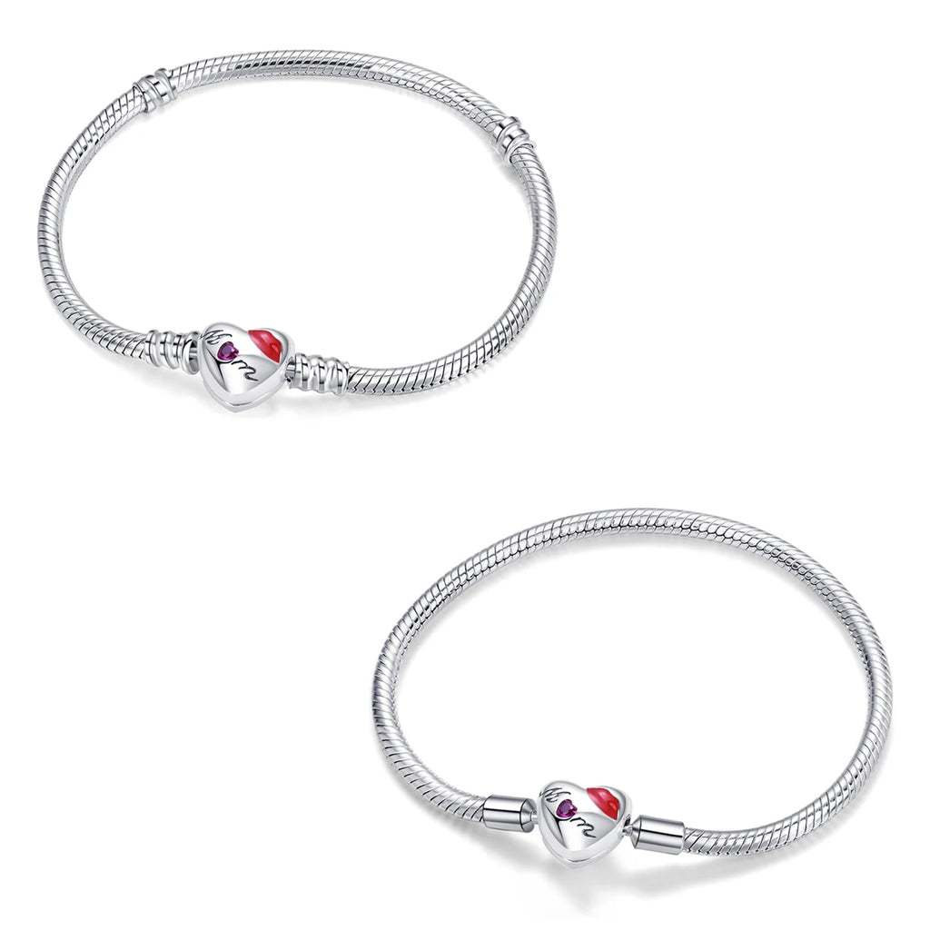 S925 Silber Armband Herz Charm