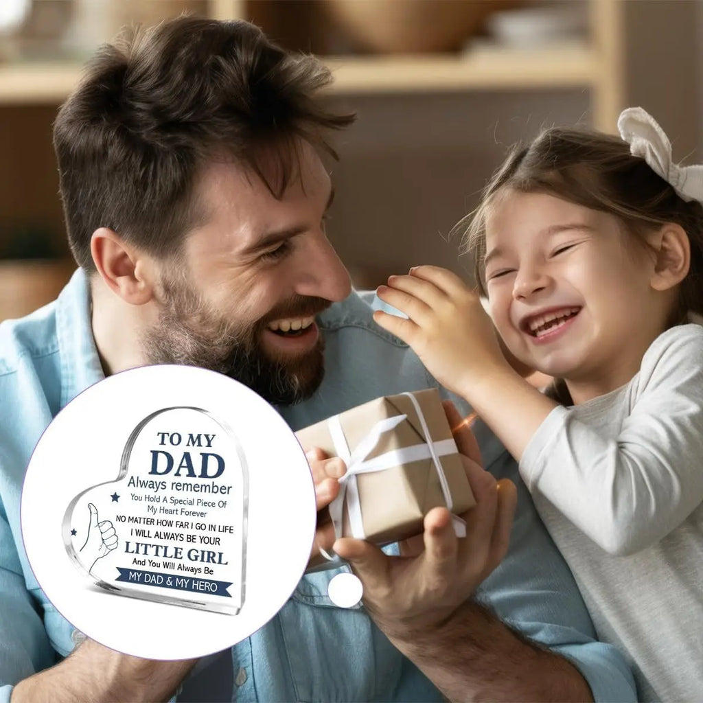 2D Flache Geschenke für Papa von der Tochter, Dankeschön-Geschenke für Väter zum Vatertag, Geburtstag, Weihnachten, Einzigartige Geschenkideen für Väter