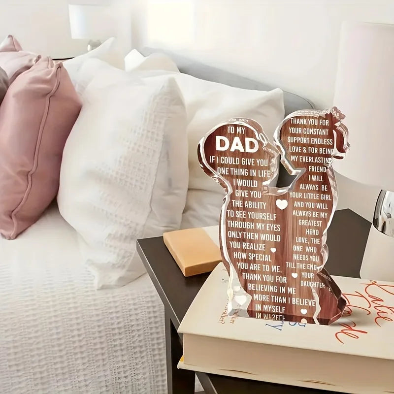 1 Stück einzigartiges Acryl-Tischschild für Papa, zeitgenössischer Stil, Mehrzweck-Schreibtischdekoration, englische Sprache, ideales Geschenk für einen neuen Papa