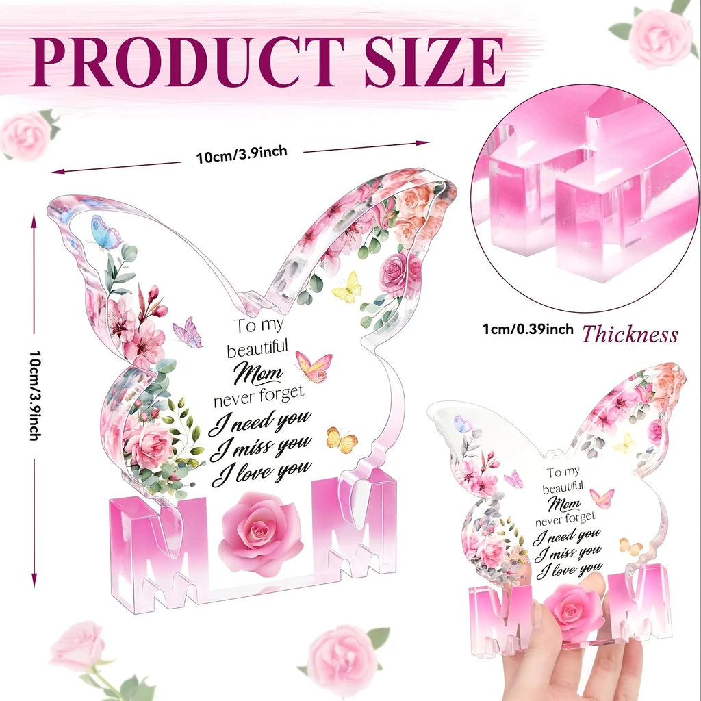 Schmetterling Rose Acryltafel