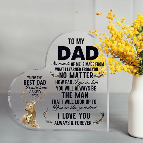 1 Stück, Vatertagsgeschenk von Tochter/Sohn, Vatertagsgeschenke, „An meinen Vater, ich liebe dich“, Vatertagsgeschenk