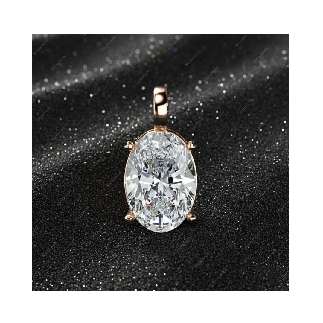 Sterling Diamant Anhänger Oval