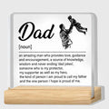 Vatertagsgeschenke von Tochter, Geschenk für Papa zum Geburtstag, Weihnachten, Vatertag, 'Papa, ich liebe dich' Transparenter Acryl-Schreibtischschmuck