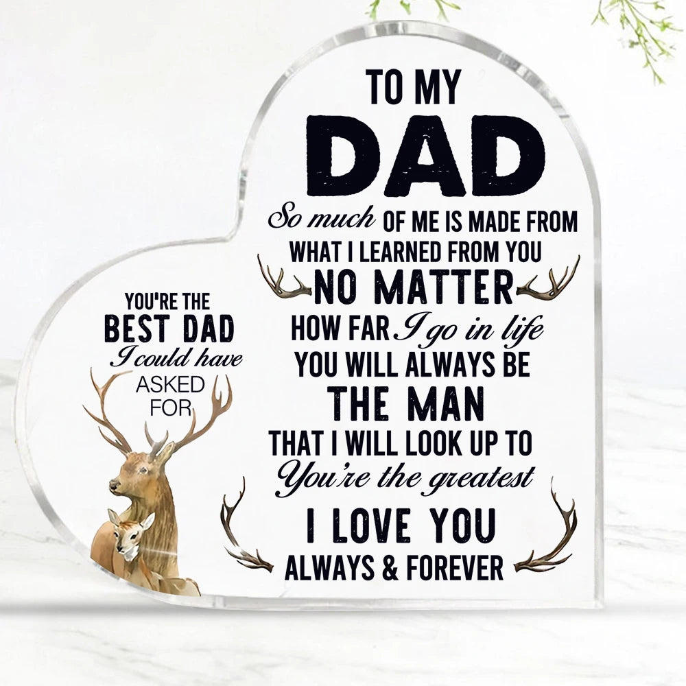 1 Stück, Vatertagsgeschenk von Tochter/Sohn, Vatertagsgeschenke, „An meinen Vater, ich liebe dich“, Vatertagsgeschenk
