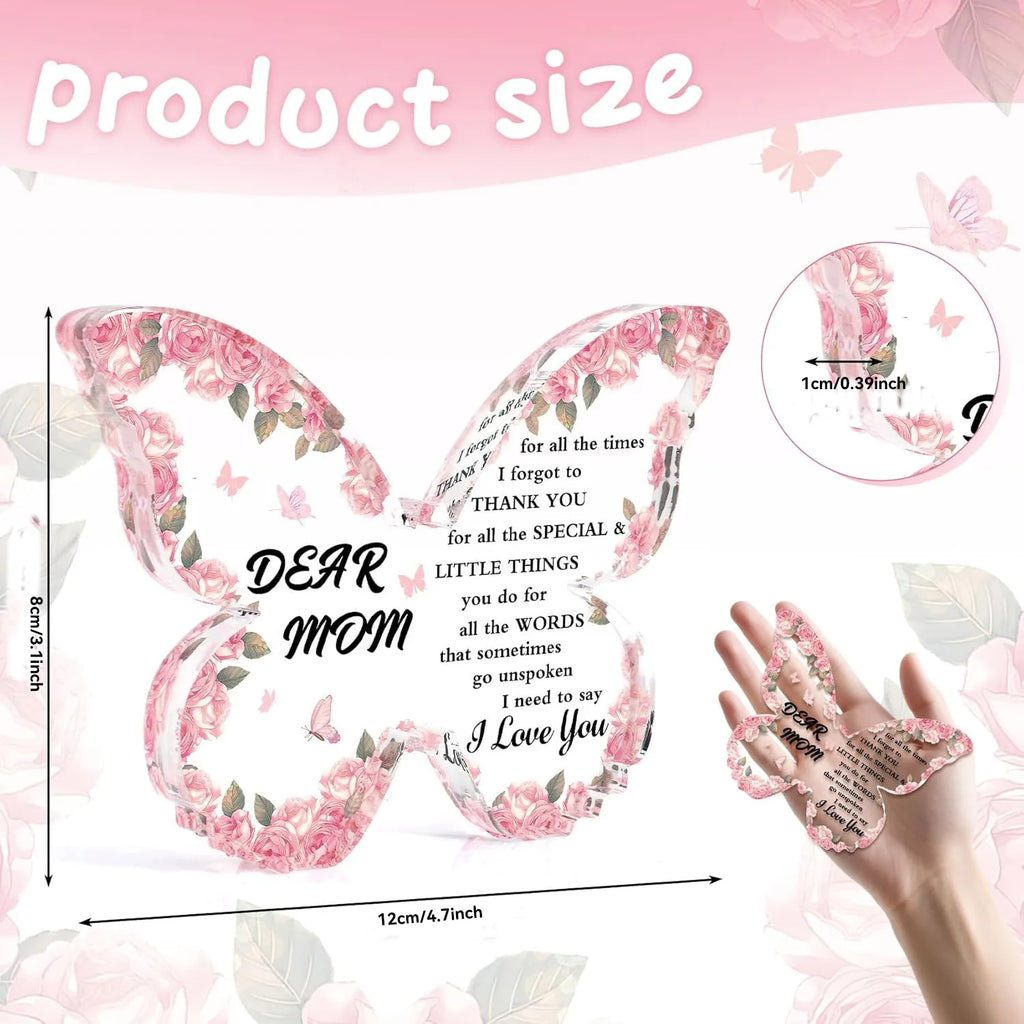 Acryltafel Schmetterling Pink