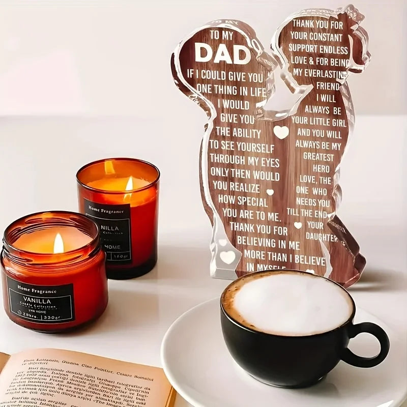 1 Stück einzigartiges Acryl-Tischschild für Papa, zeitgenössischer Stil, Mehrzweck-Schreibtischdekoration, englische Sprache, ideales Geschenk für einen neuen Papa
