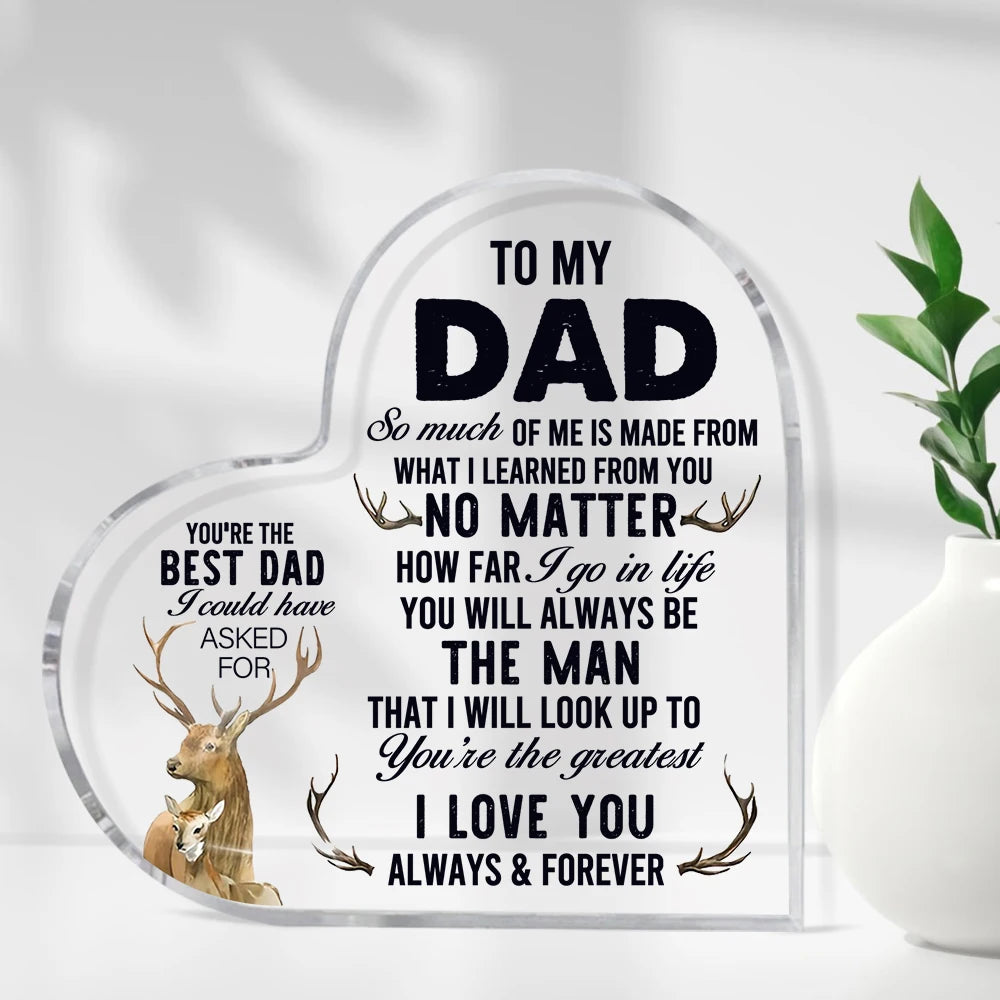 1 Stück, Vatertagsgeschenk von Tochter/Sohn, Vatertagsgeschenke, „An meinen Vater, ich liebe dich“, Vatertagsgeschenk