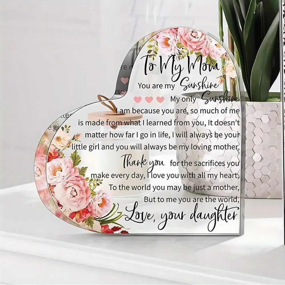 Herz Acryl Mutter Deko