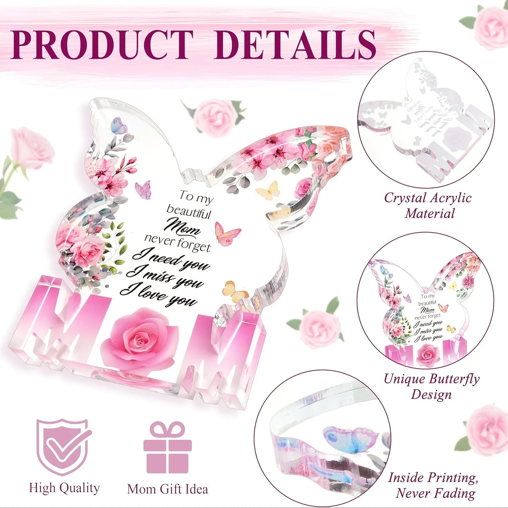 Schmetterling Rose Acryltafel