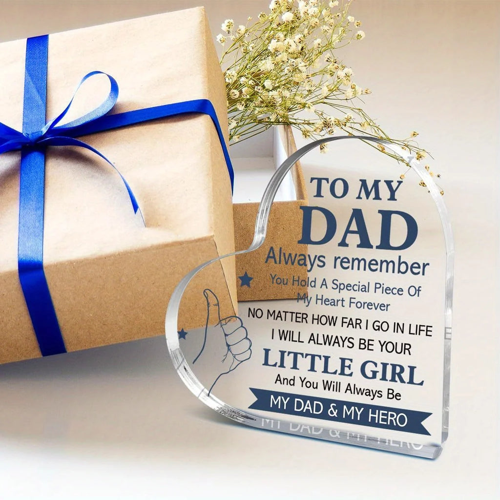 2D Flache Geschenke für Papa von der Tochter, Dankeschön-Geschenke für Väter zum Vatertag, Geburtstag, Weihnachten, Einzigartige Geschenkideen für Väter