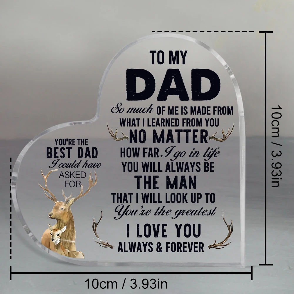 1 Stück, Vatertagsgeschenk von Tochter/Sohn, Vatertagsgeschenke, „An meinen Vater, ich liebe dich“, Vatertagsgeschenk