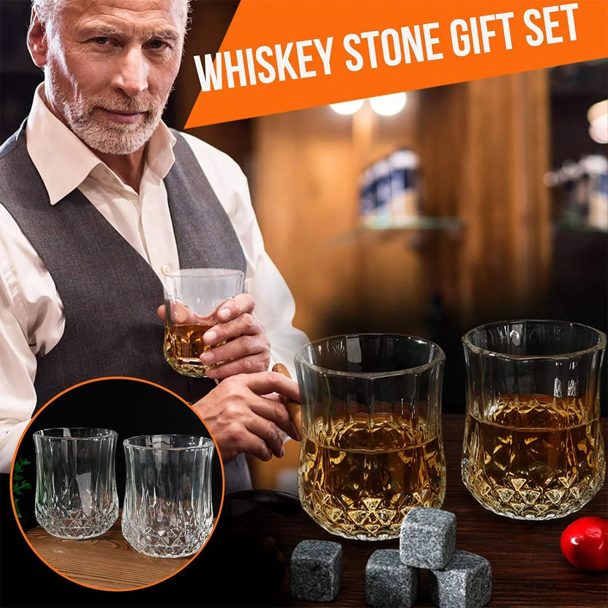 Vatertagsgeschenke Whiskey Ice Stone Box