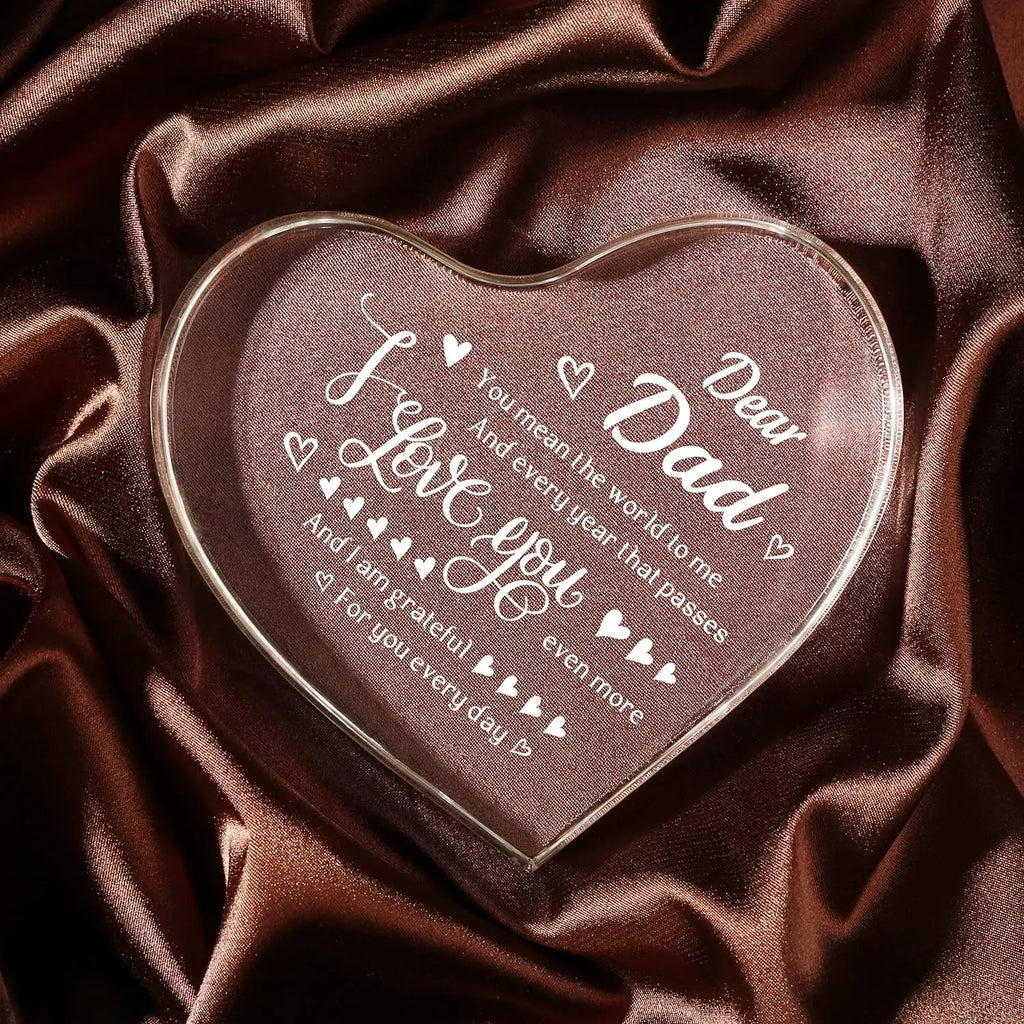 Geschenke für Papa Weihnachten – mit Gravur „I Love You Dad Keepsake“ – Geburtstagsgeschenke für Papa vom Tochter und Sohn, Geschenkideen für den besten Vater aller Zeiten