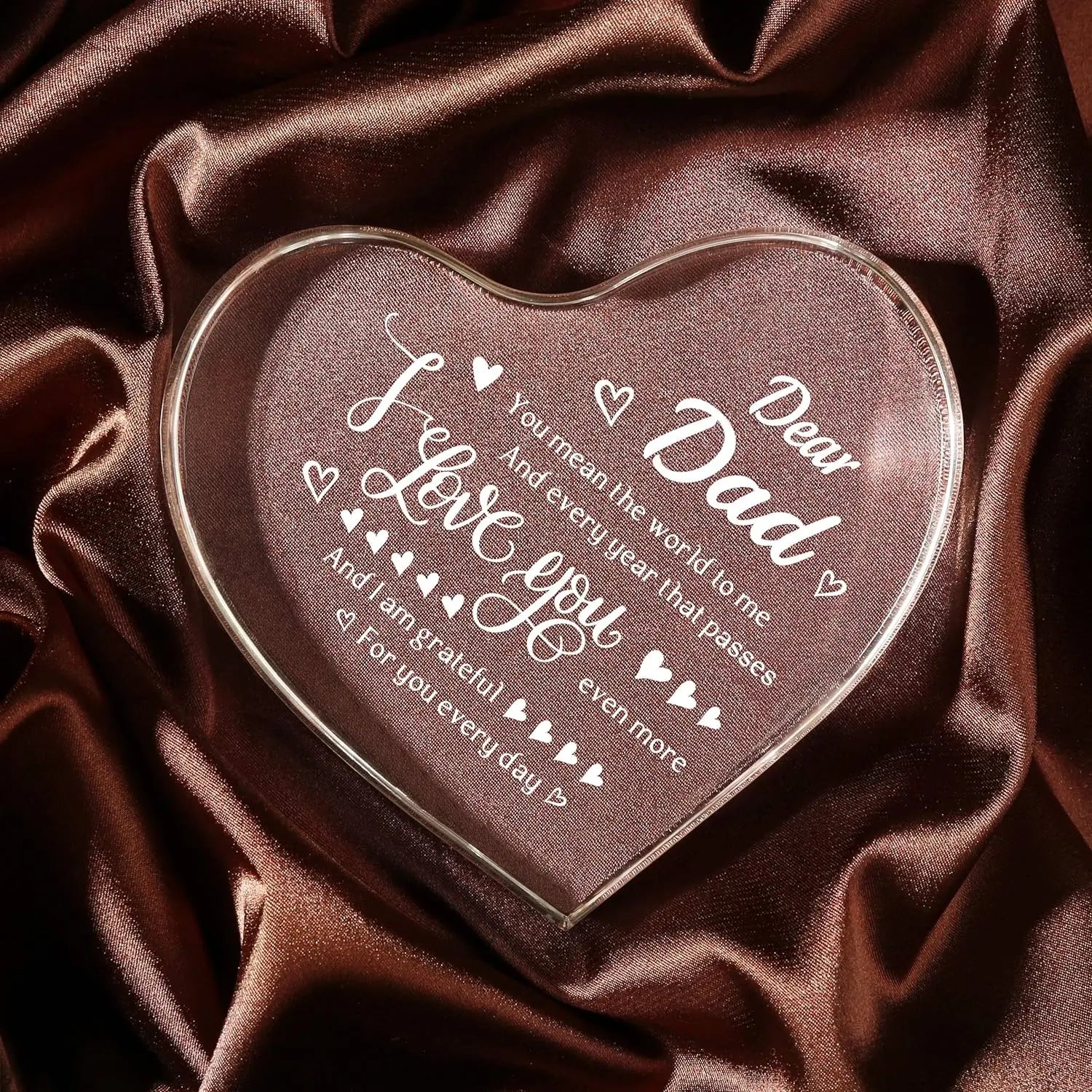Geschenke für Papa Weihnachten – mit Gravur „I Love You Dad Keepsake“ – Geburtstagsgeschenke für Papa vom Tochter und Sohn, Geschenkideen für den besten Vater aller Zeiten