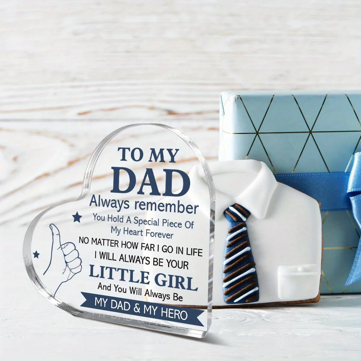 2D Flache Geschenke für Papa von der Tochter, Dankeschön-Geschenke für Väter zum Vatertag, Geburtstag, Weihnachten, Einzigartige Geschenkideen für Väter