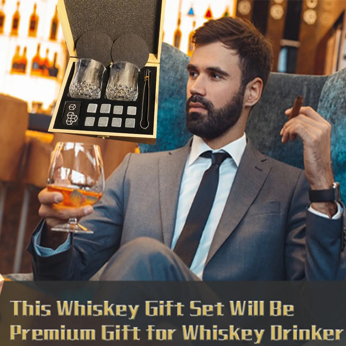 Vatertagsgeschenke Whiskey Ice Stone Box