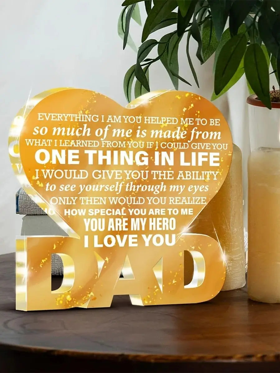 Danke Geschenke für Papa, Vater Geschenk von Tochter Sohn, Papa Werts ch ätzung Geschenke, Papa Acryl Zeichen Andenken Vatertag Geburtstag
