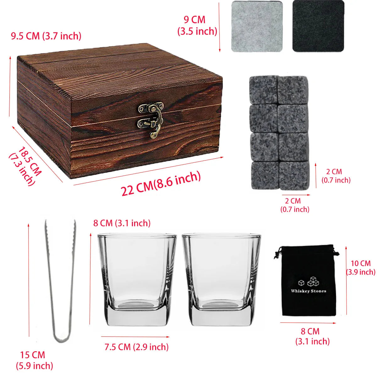 Vatertagsgeschenke Whiskey Ice Stone Box
