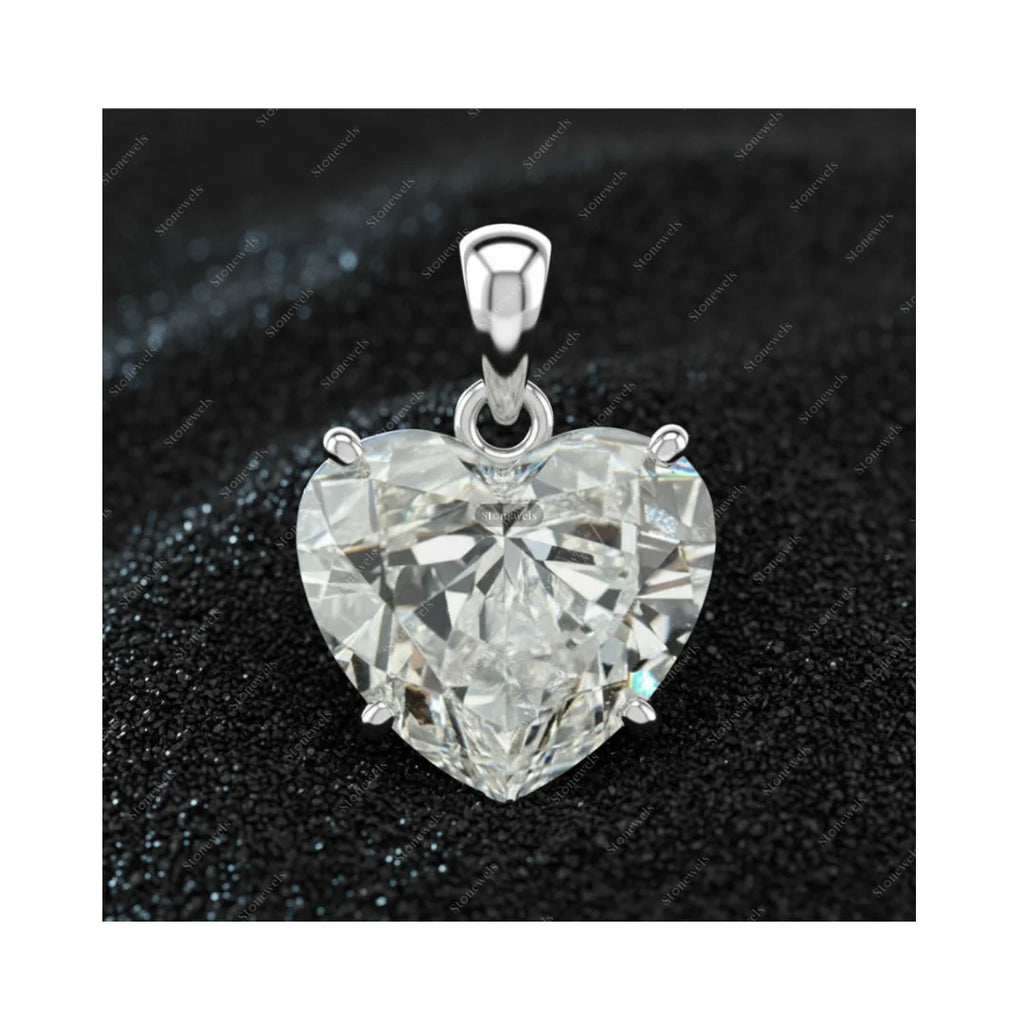 Herz Diamant Anhänger Silber