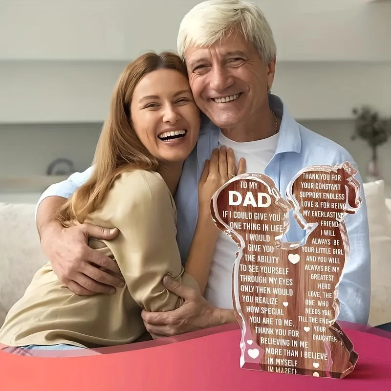 1 Stück einzigartiges Acryl-Tischschild für Papa, zeitgenössischer Stil, Mehrzweck-Schreibtischdekoration, englische Sprache, ideales Geschenk für einen neuen Papa