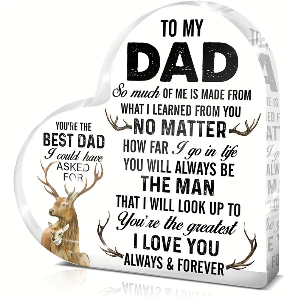 1 Stück, Vatertagsgeschenk von Tochter/Sohn, Vatertagsgeschenke, „An meinen Vater, ich liebe dich“, Vatertagsgeschenk